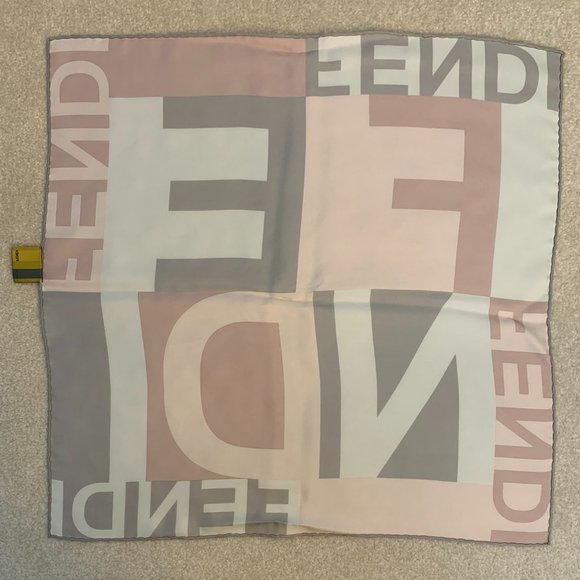 Fendi Silk Handkerchief in Multicolour (pink/gray/white) - Picture 2 of 4